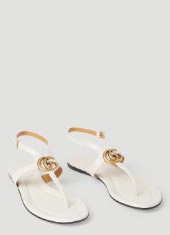 Double G Thong Leather Sandals