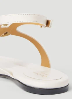 Double G Thong Leather Sandals