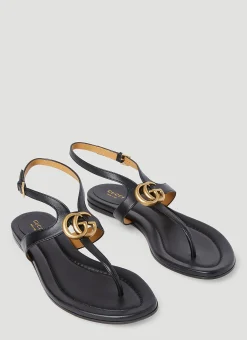Double G Thong Leather Sandals