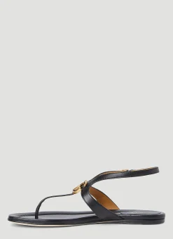 Double G Thong Leather Sandals