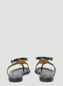 Double G Thong Leather Sandals