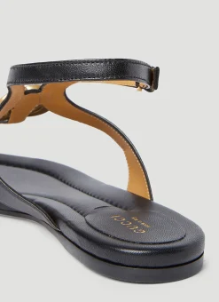 Double G Thong Leather Sandals