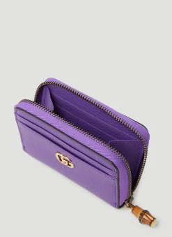 Double G Zip Top Wallet