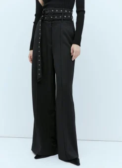 Double-Belt Tailored Pants