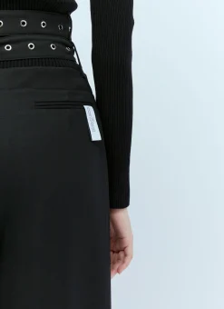 Double-Belt Tailored Pants