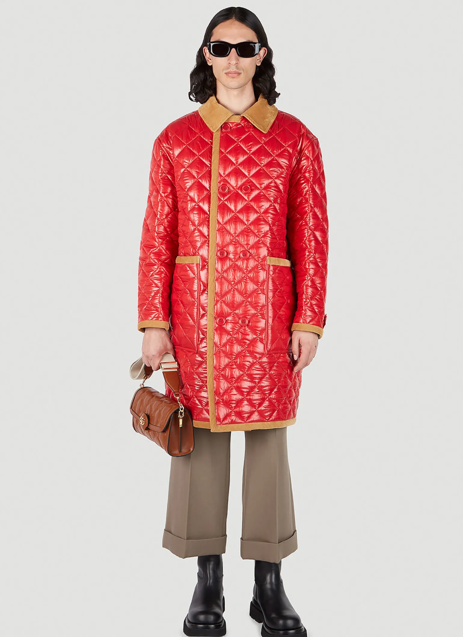 Double-Breasted Quilted Coat