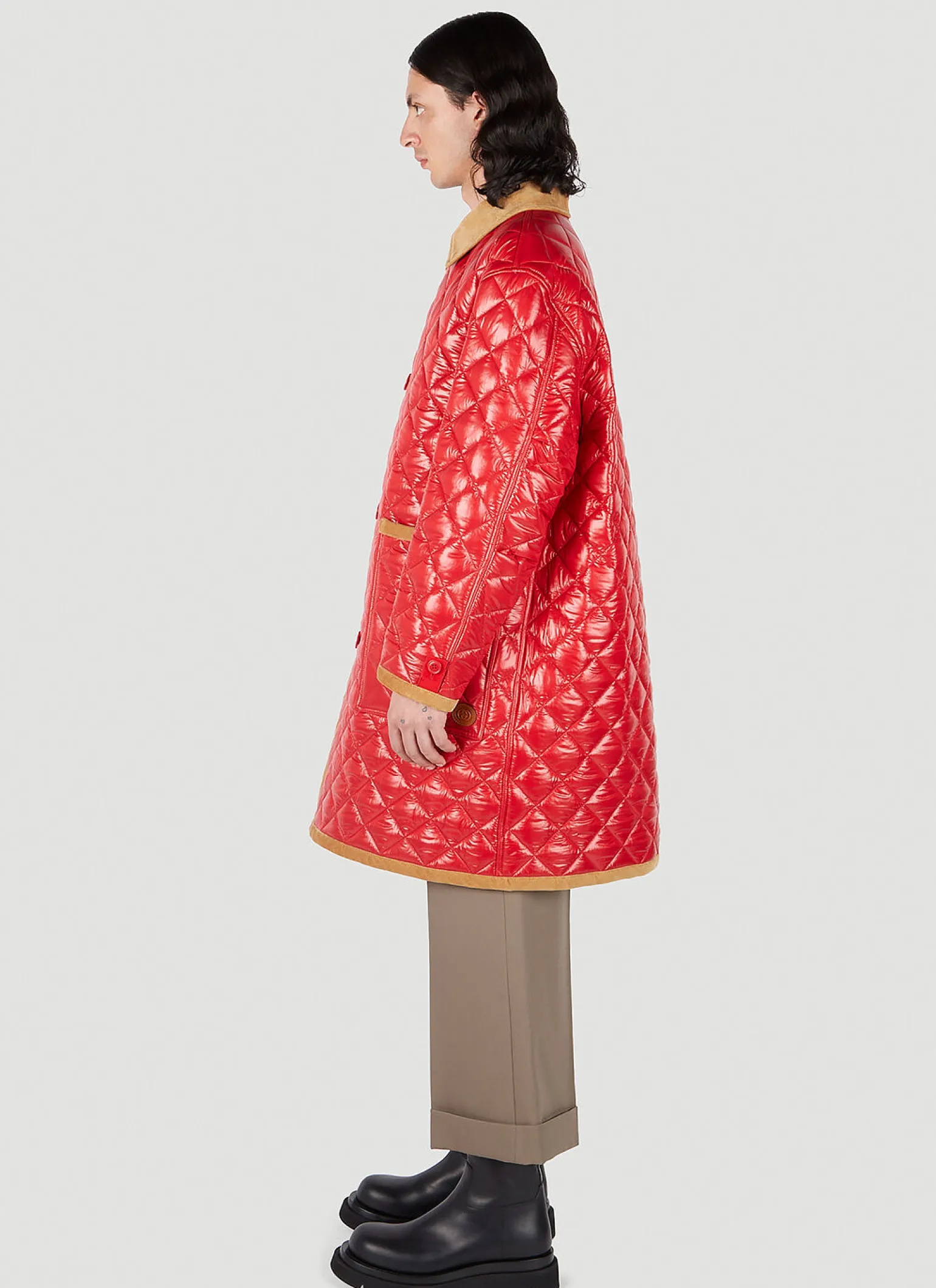 Double-Breasted Quilted Coat