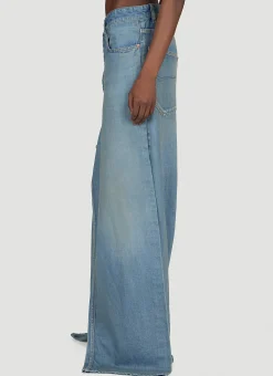 Double-Front Draped Jeans