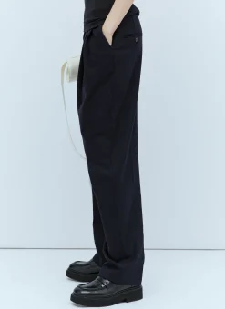 Double-Pleated Tailored Pants