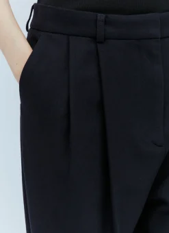 Double-Pleated Tailored Pants