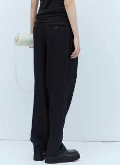 Double-Pleated Tailored Pants