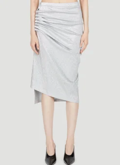 Draped Lurex Skirt