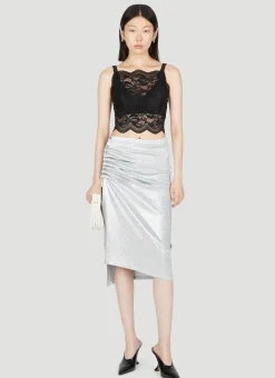 Draped Lurex Skirt