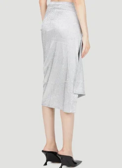 Draped Lurex Skirt