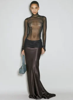 Draped Maxi Skirt