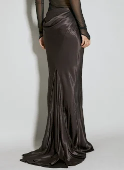 Draped Maxi Skirt