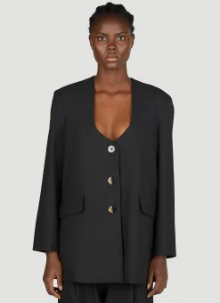Drapey Melange Oversized Blazer