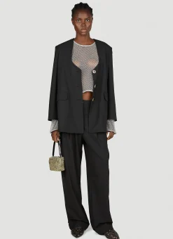 Drapey Melange Oversized Blazer