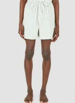 Drawstring Striped Sleep Shorts