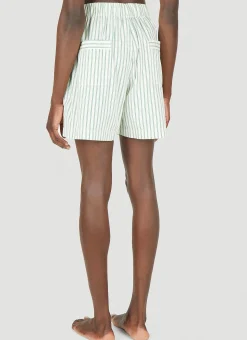Drawstring Striped Sleep Shorts