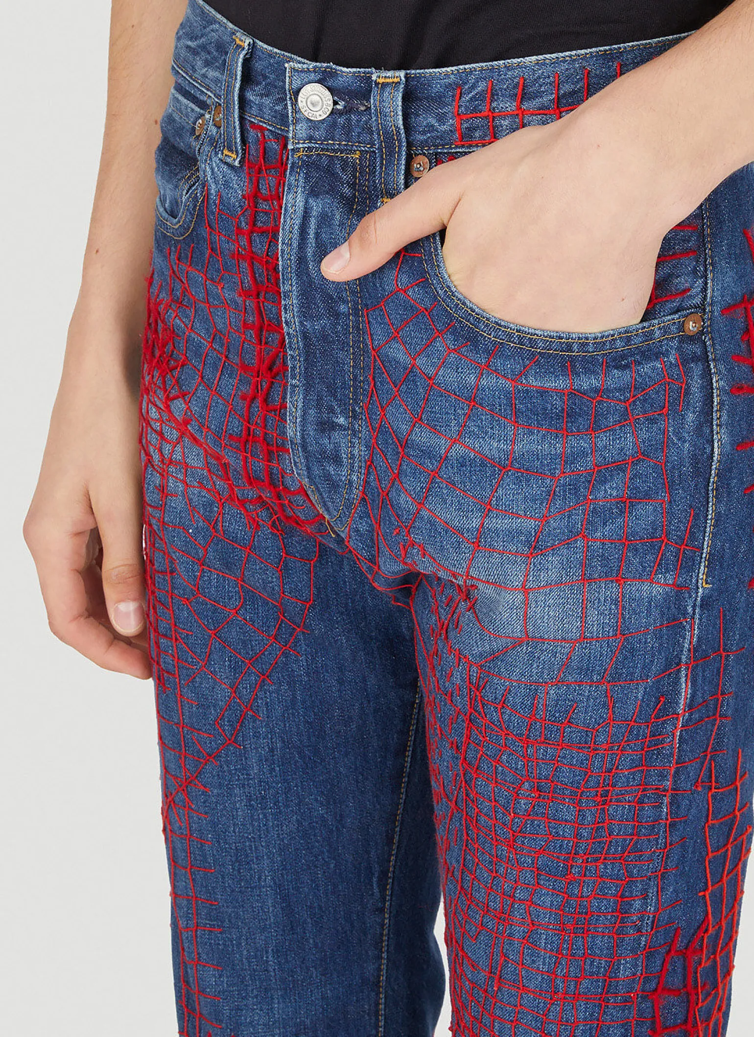 Drop 6 Web Stitch Jeans