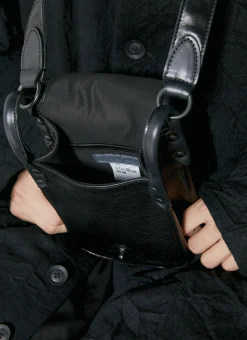 Drum Leather Flap Mini Shoulder Bag