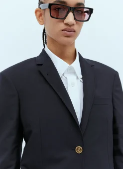 Elongated Single Breasted Wool Blazer