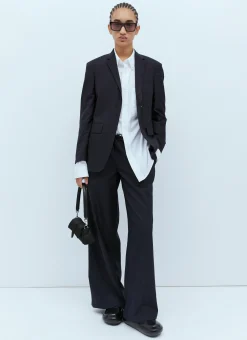 Elongated Single Breasted Wool Blazer