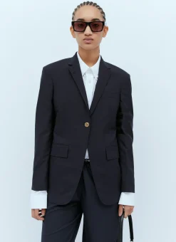 Elongated Single Breasted Wool Blazer