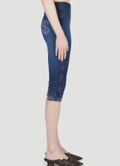 Embellished Capri Jeans