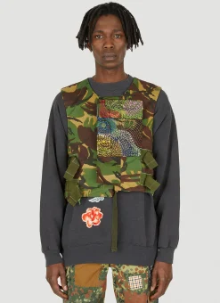 Embroidered Military Vest