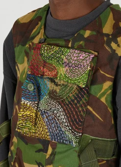 Embroidered Military Vest