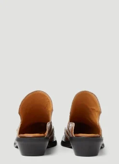 Embroidered Western Mules