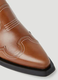 Embroidered Western Mules