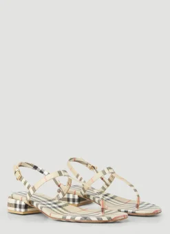 Emily Low Heel Vintage Check Sandals