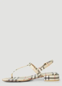 Emily Low Heel Vintage Check Sandals