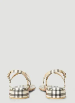 Emily Low Heel Vintage Check Sandals