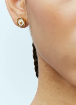 Enamel Medusa Stud Earrings