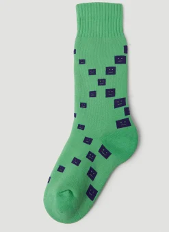 Face Jacquard Socks