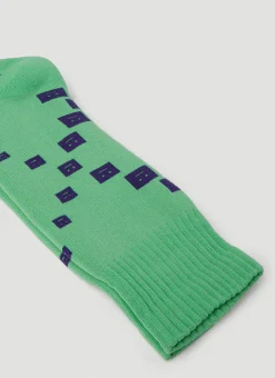 Face Jacquard Socks