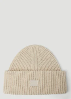 Face Patch Beanie Hat