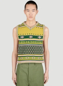 Fairisle Knit Jumper Vest