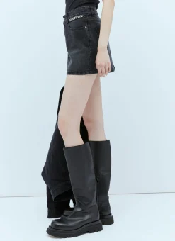 Falabella Chain Denim Mini Skirt