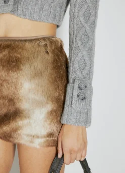 Faux Fur Cable Sweater