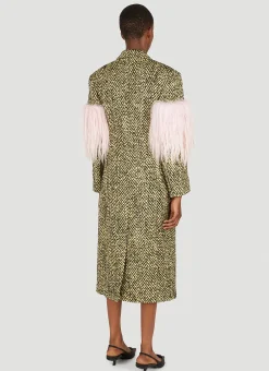 Faux Fur Herringbone Coat