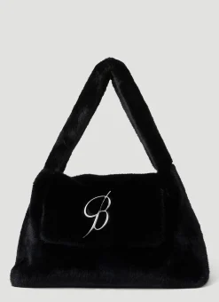 Faux Fur Logo Handbag