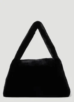 Faux Fur Logo Handbag