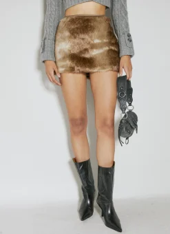 Faux Fur Mini Skirt