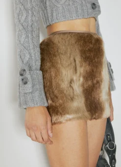 Faux Fur Mini Skirt