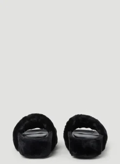 Faux Fur Plarform Sandals